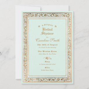 A Fairytale Pastel Mint Bridal Shower Invitation