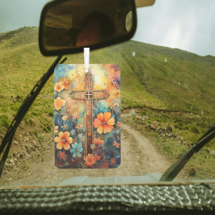 A Faithful Touch to Freshen Space: Christian Cross Car Air Freshener