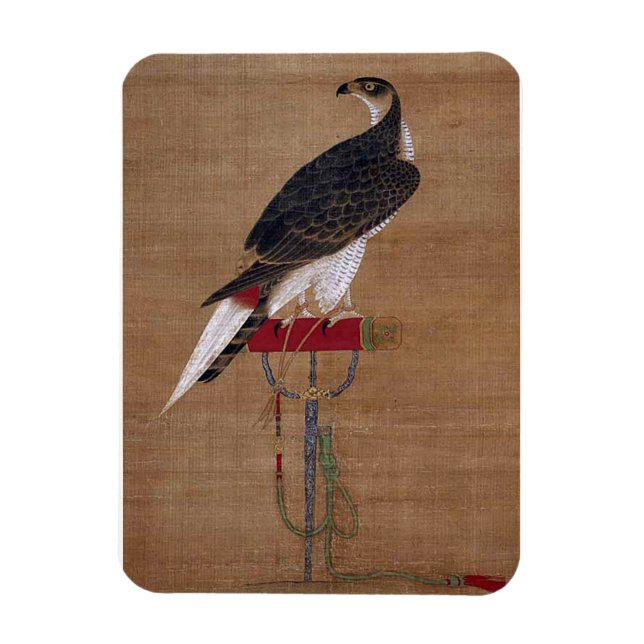 A Falcon - 16th Century Korean Scroll Magnet (Vertical)