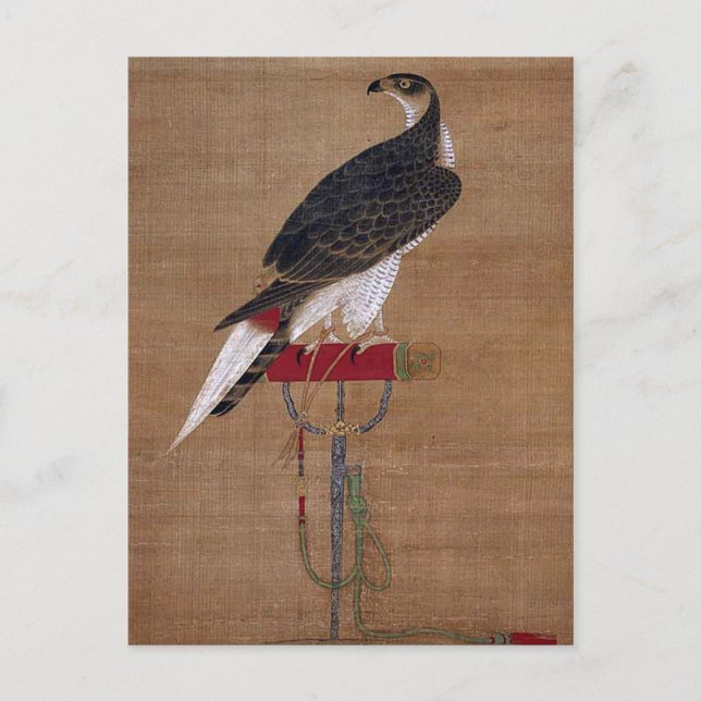 A Falcon - 16th Century Korean Scroll Postcard (Front)
