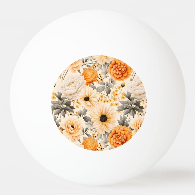 A Fall Floral Series Design 1 Ping Pong Ball (Front)