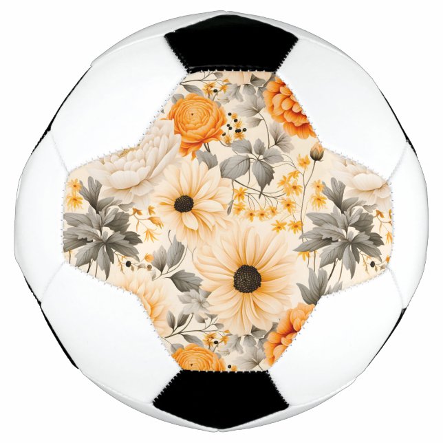 A Fall Floral Series Design 1 Soccer Ball (Front)