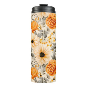 A Fall Floral Series Design 1 Thermal Tumbler