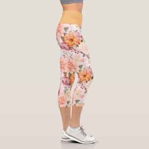 A Fall Floral Series Design 2 Capri Leggings