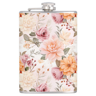 A Fall Floral Series Design 2 Hip Flask