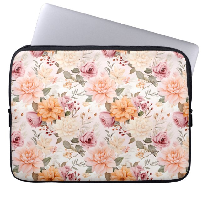 A Fall Floral Series Design 2 Laptop Sleeve (Front)
