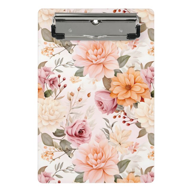 A Fall Floral Series Design 2 Mini Clipboard (Front)
