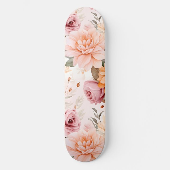 A Fall Floral Series Design 2 Skateboard (Front)