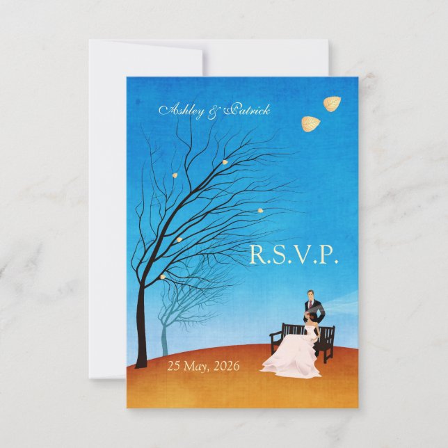 A Fall (in Love) Story RSVP Card (Front)
