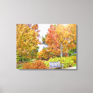 A Fall Pallet Wrapped Canvas Print