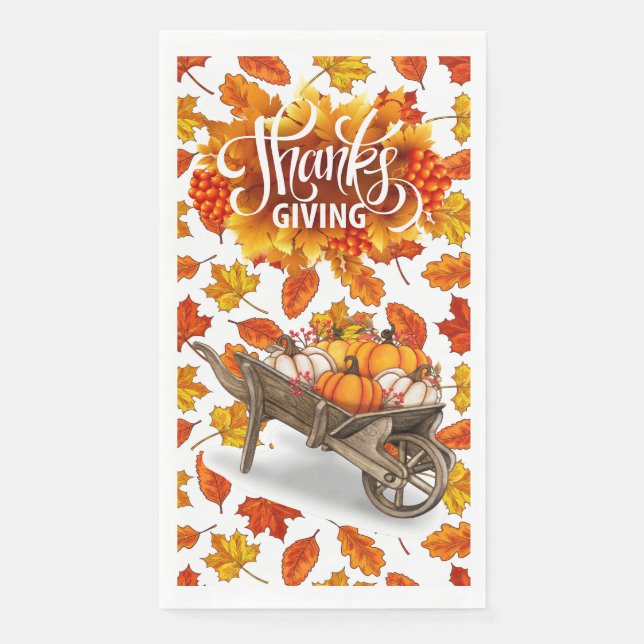 A Fall Thanksgiving Napkin (Front)
