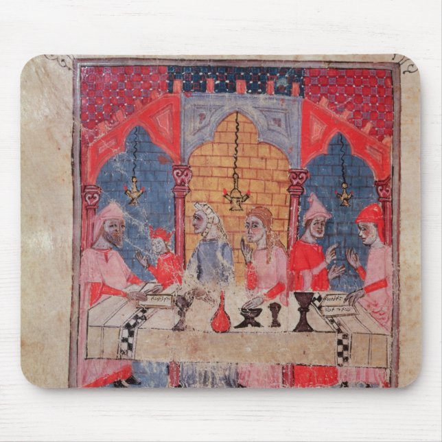 A family gathered at the table for Passover Mouse Pad (Front)