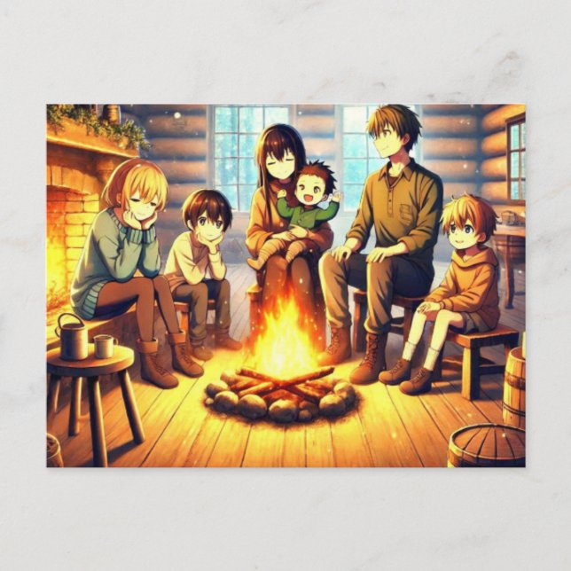 A Family Gathering Postcard (Front)