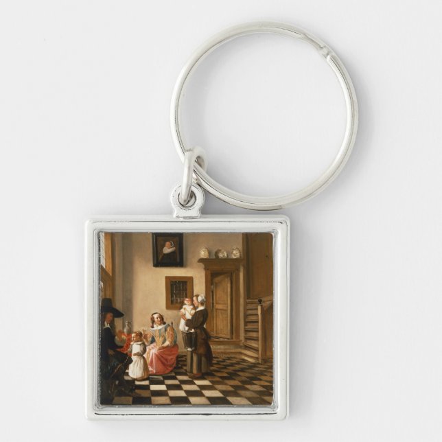 A Family in an Interior Key Ring (Front)