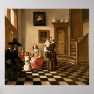 A Family in an Interior Poster