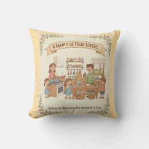 A Family Of Food Lovers Cushion