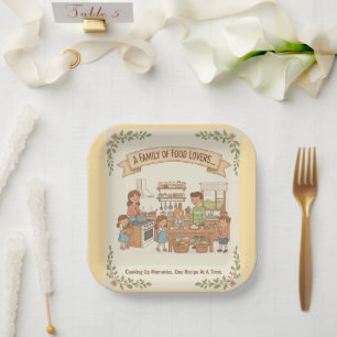 A Family Of Food Lovers Paper Plate
