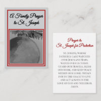 A Family Prayer to St. Joseph Prayer Card