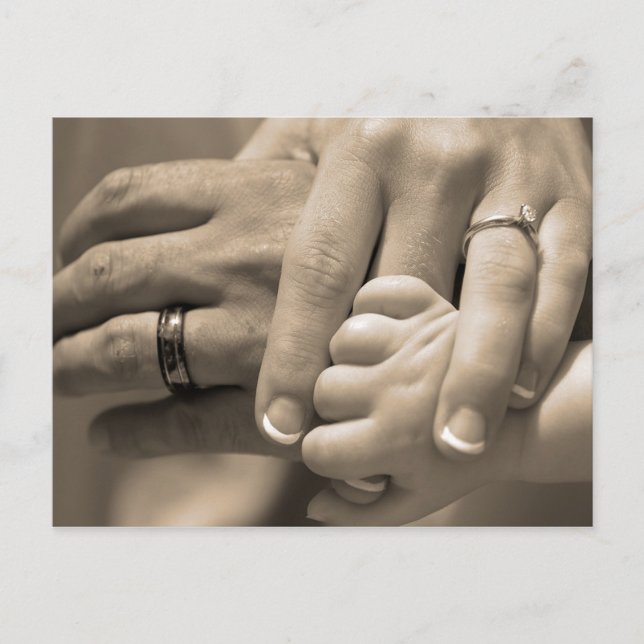 A Family's Wedding Day Postcard (Front)