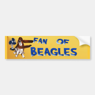A Fan Of Beagles Bumper Sticker