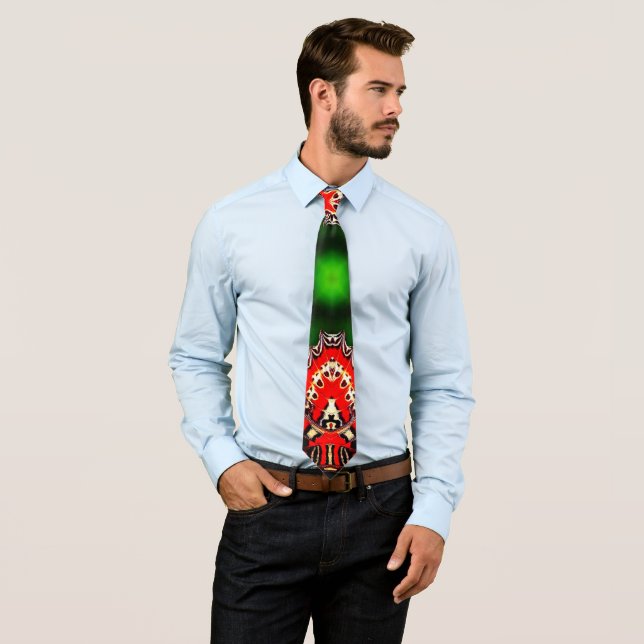 A fancy tiger butterfly pattern. tie (In Situ)