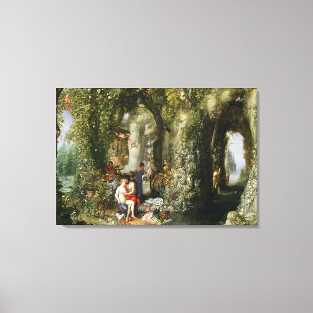 A Fantastic cave with Odysseus and Calypso Canvas Print (Front)