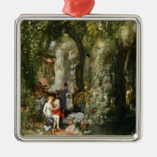 A Fantastic cave with Odysseus and Calypso Metal Tree Decoration