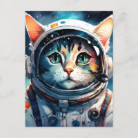 A fantasy cat astronaut