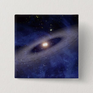 A faraway solar system 15 cm square badge