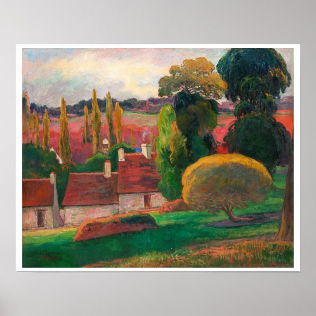 "A FARM IN BRITTANY" PAUL GAUGUIN POST 1894 POSTER (Front)