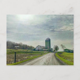 a farm in the Finger Lakes of Upstate New York Postcard