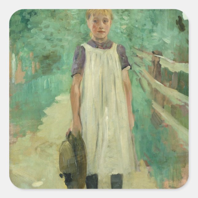 A Farmgirl, 1895 Square Sticker (Front)