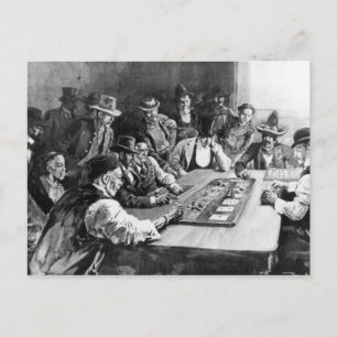 A Faro Game at El Paso Postcard