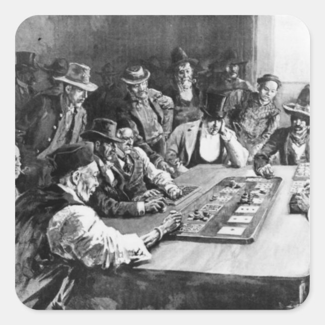 A Faro Game at El Paso Square Sticker (Front)