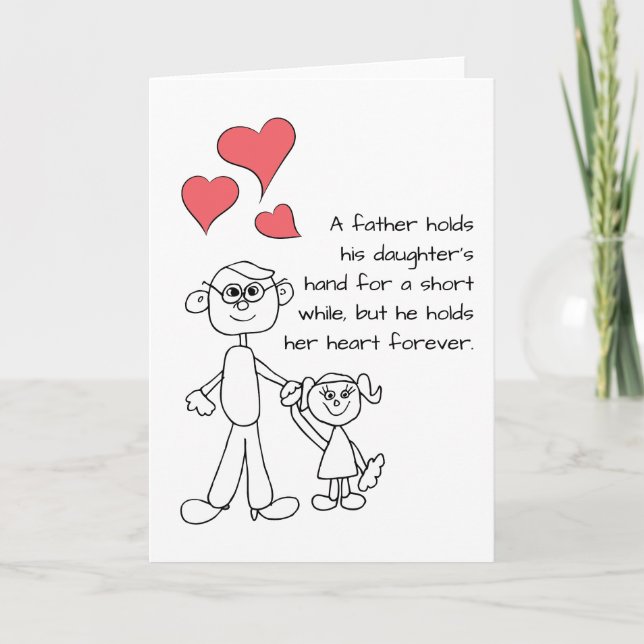 A Father Holds His Daughter's Hand Card (Front)