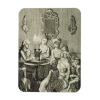 A Father Reading to his Family by Candlelight, eng
