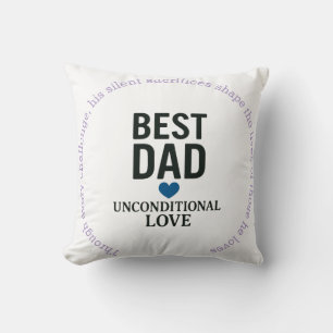 A father’s love is a beacon of strength cushion