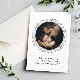 A Father's Love Custom Photo Father's Day Holiday Card