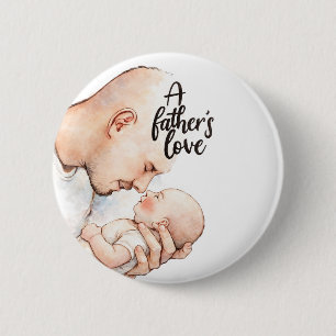 A Father's Tender Moment 6 Cm Round Badge