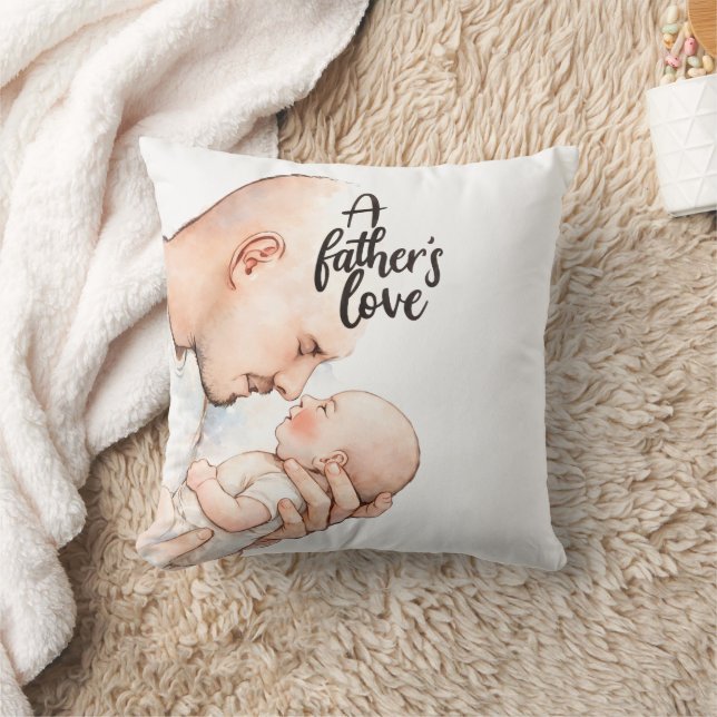 A Father's Tender Moment Cushion (Blanket)