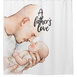 A Father's Tender Moment Shower Curtain