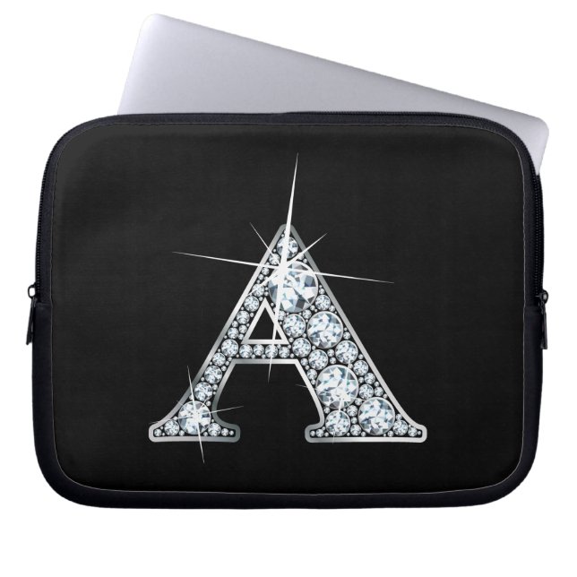 A Faux Diamond Laptop Sleeve (Front)