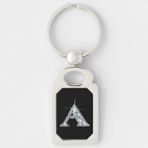A Faux-"Diamond" Monogram Key Ring