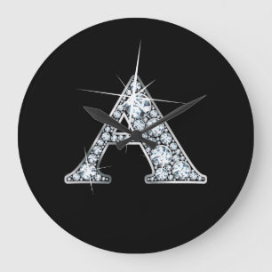 A Faux-"Diamond" Monogram Large Clock