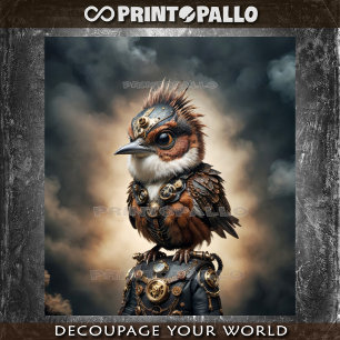 A fearless steampunk sparrow -  tissue paper