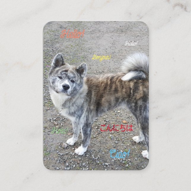 A feel-good postcard  place card (Front)