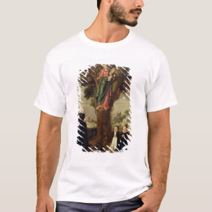 A Female Donor with her Two Daughters Kneeling in T-Shirt