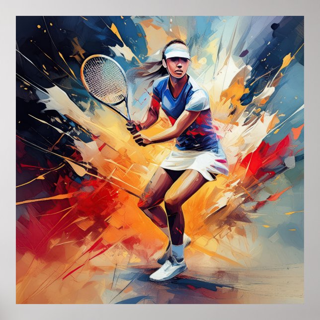 A female tennis player. poster (Front)