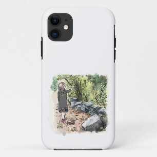 a female water color illustration walking along a Case-Mate iPhone case