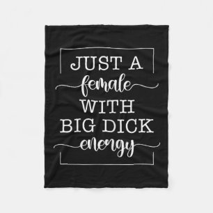 A Female With Big Feminist Energy Women  Fleece Blanket